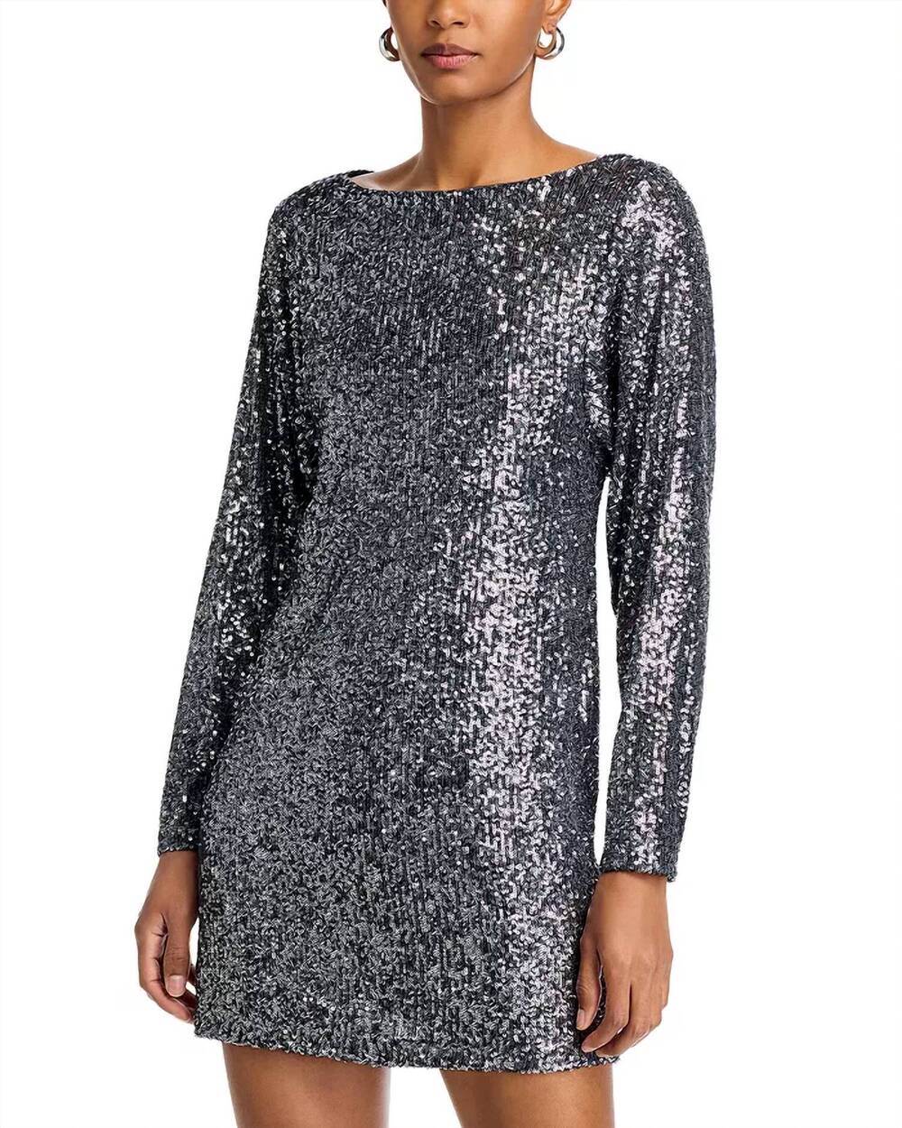 NEW STEVE MADDEN ginger mini dress in silver